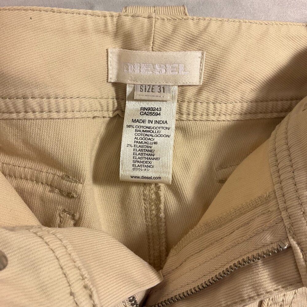 DIESEL Capris, Y2K, Zippers, Buttons, Wide Leg, Sz 31